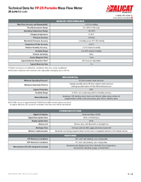 Thumbnail of document Data Sheet - FP-25 Flow Calibrator